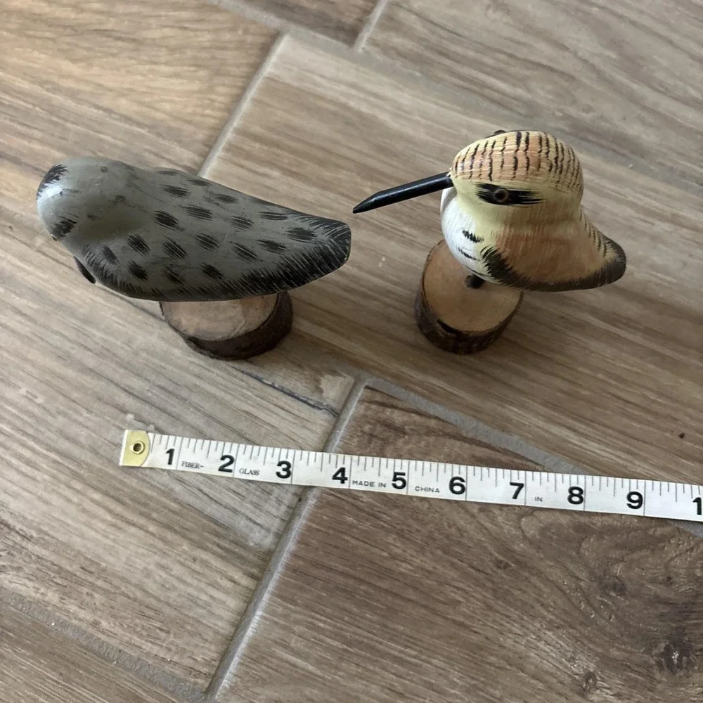 Set Rare Heritage Mint Carved Wooden Birds Decorative Decoy‎